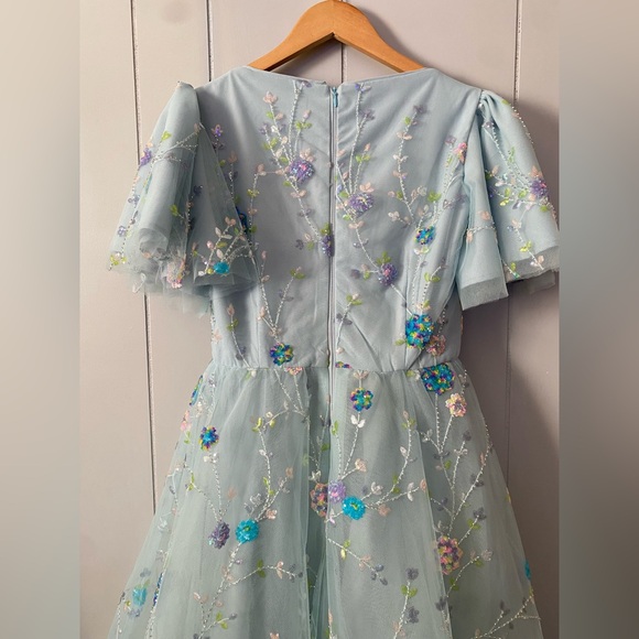 JessaKae Light Blue Floral Midi Dress - Picture 6 of 9